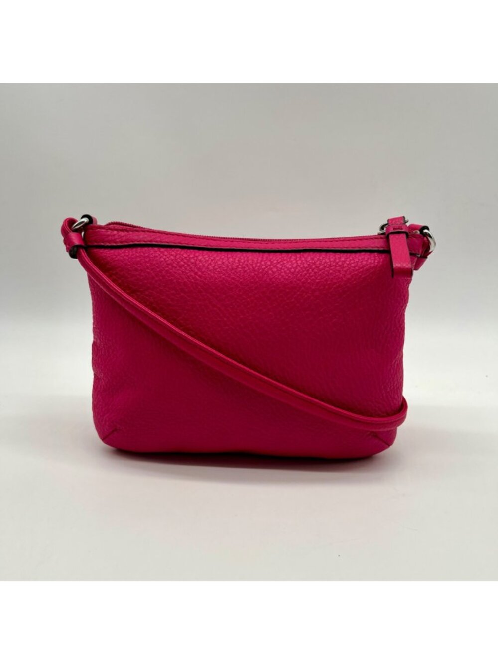 Calvin Klein Pink Pebbled Leather Crossbody Bag - Picture 2 of 10